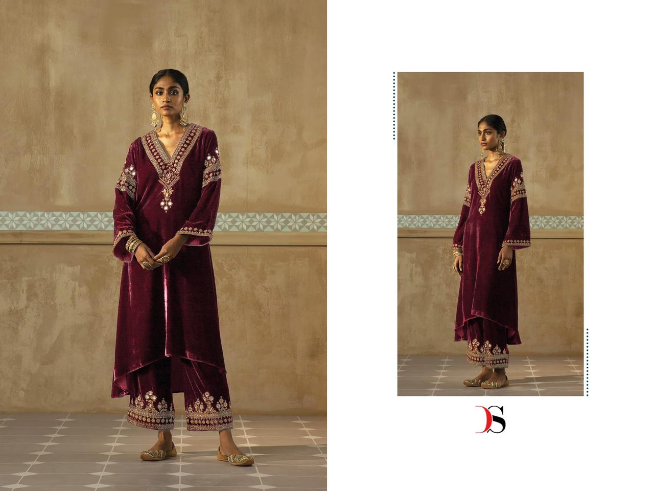 Deepsy Velvet 23 Velvet Embroidery Wedding Salwar Suits
